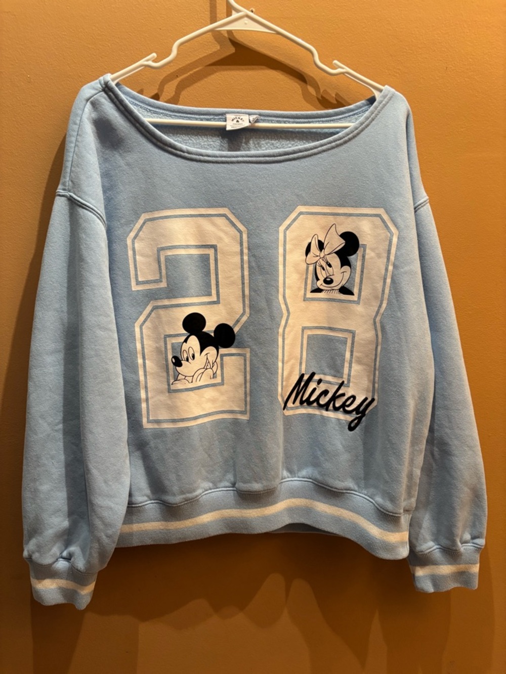 Aeropostale Disney Mickey Mouse 28  Off The Shoulder Fleece Top Size Medium